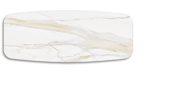 Atlantis Keramik Dining Table with Rounded Top 118"