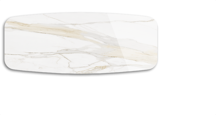 Atlantis Keramik Dining Table with Rounded Top 118"