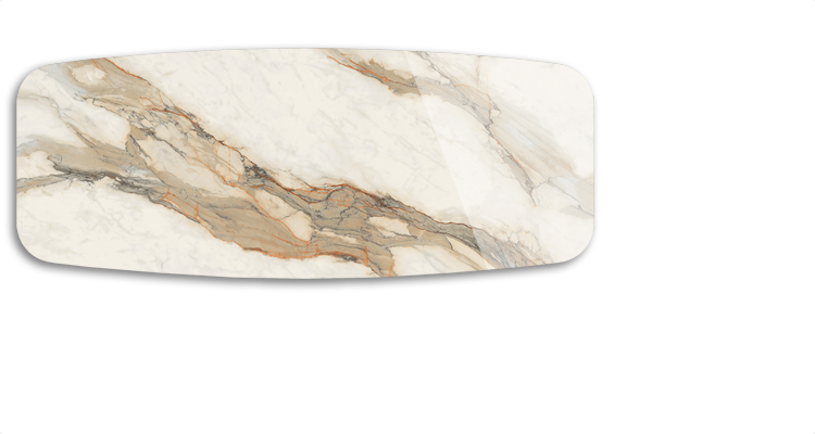Atlantis Keramik Dining Table with Rounded Top 118"
