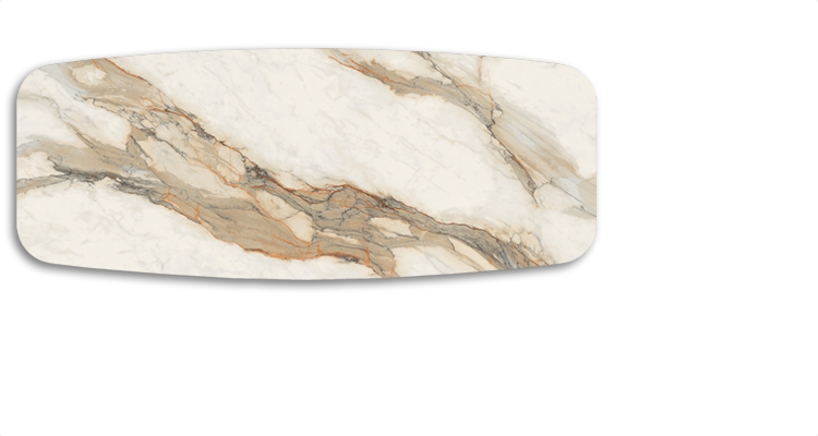 Atlantis Keramik Dining Table with Rounded Top 118"