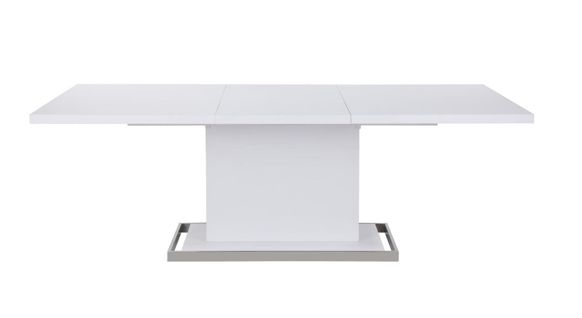 Chintaly Krista Modern Extendable Gloss White Dining Table