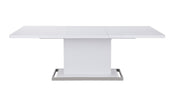 Chintaly Krista Modern Extendable Gloss White Dining Table