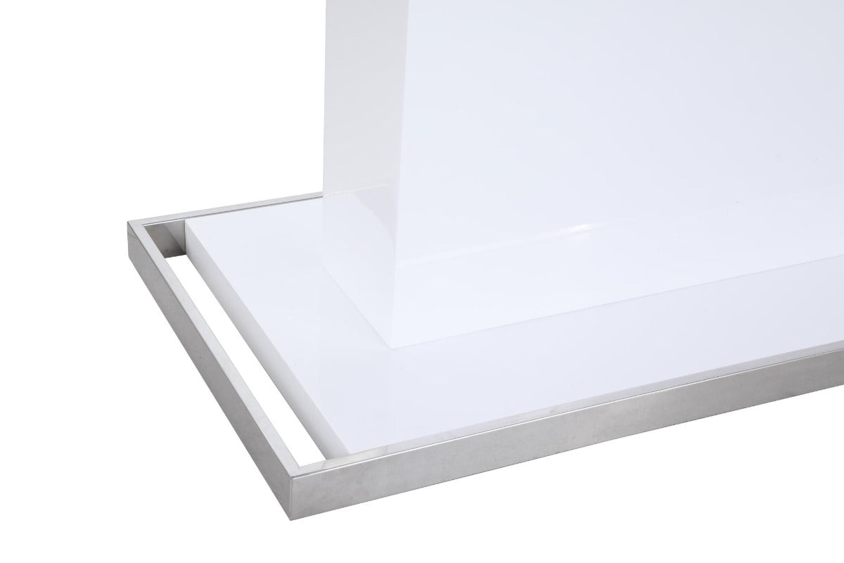 Chintaly Krista Modern Extendable Gloss White Dining Table