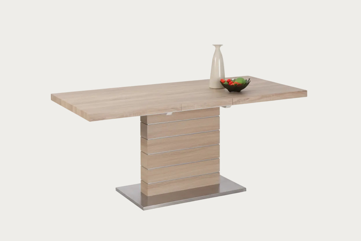 Labrenda wooden dining table with extension