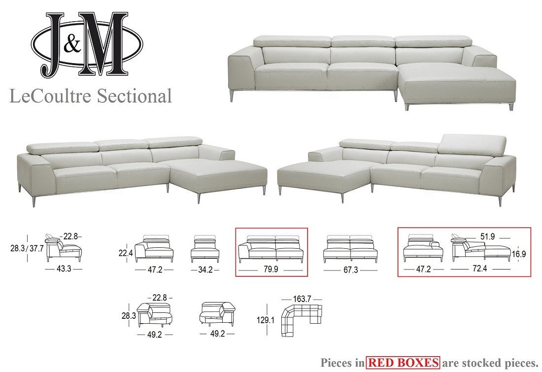 LeCoultre Sectional in Light Grey