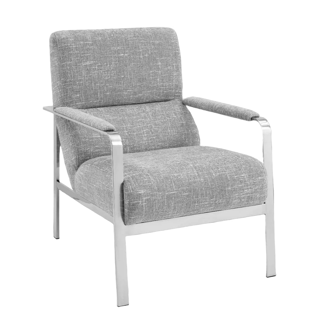 Lia Accent Chair, Light Gray