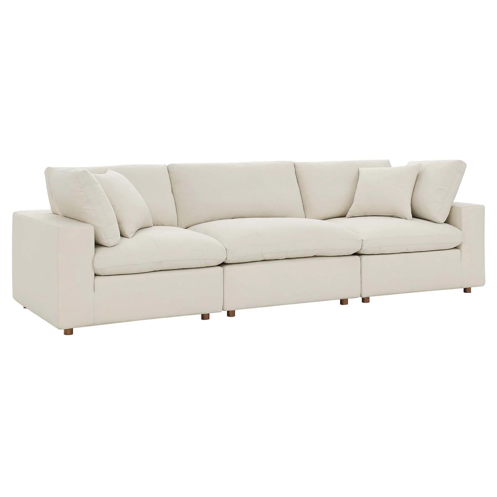 Modway Commix Down Filled Overstuffed 3 Piece Sectional Sofa Set