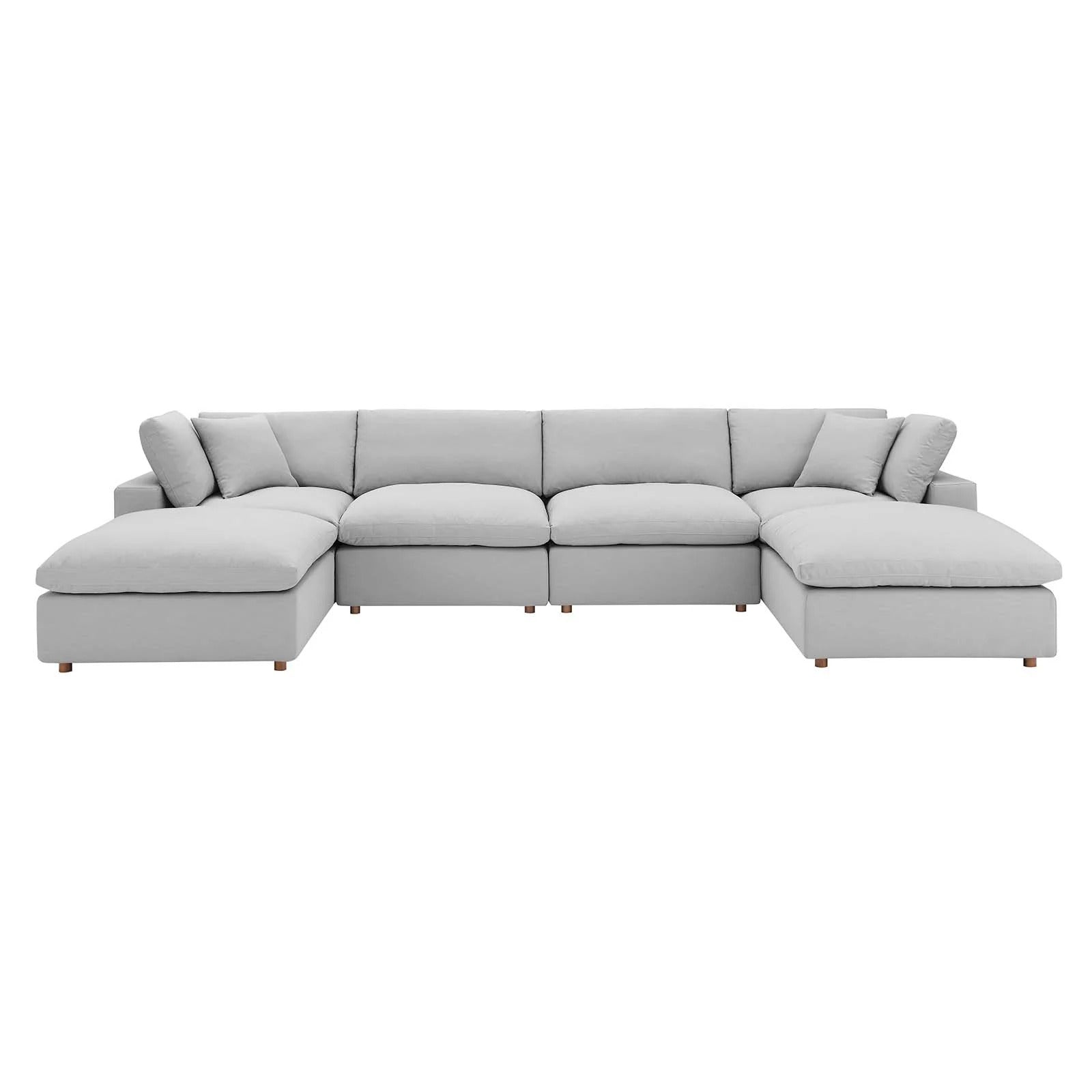 Modway Commix Down Filled Overstuffed 6-Piece Sectional Sofa