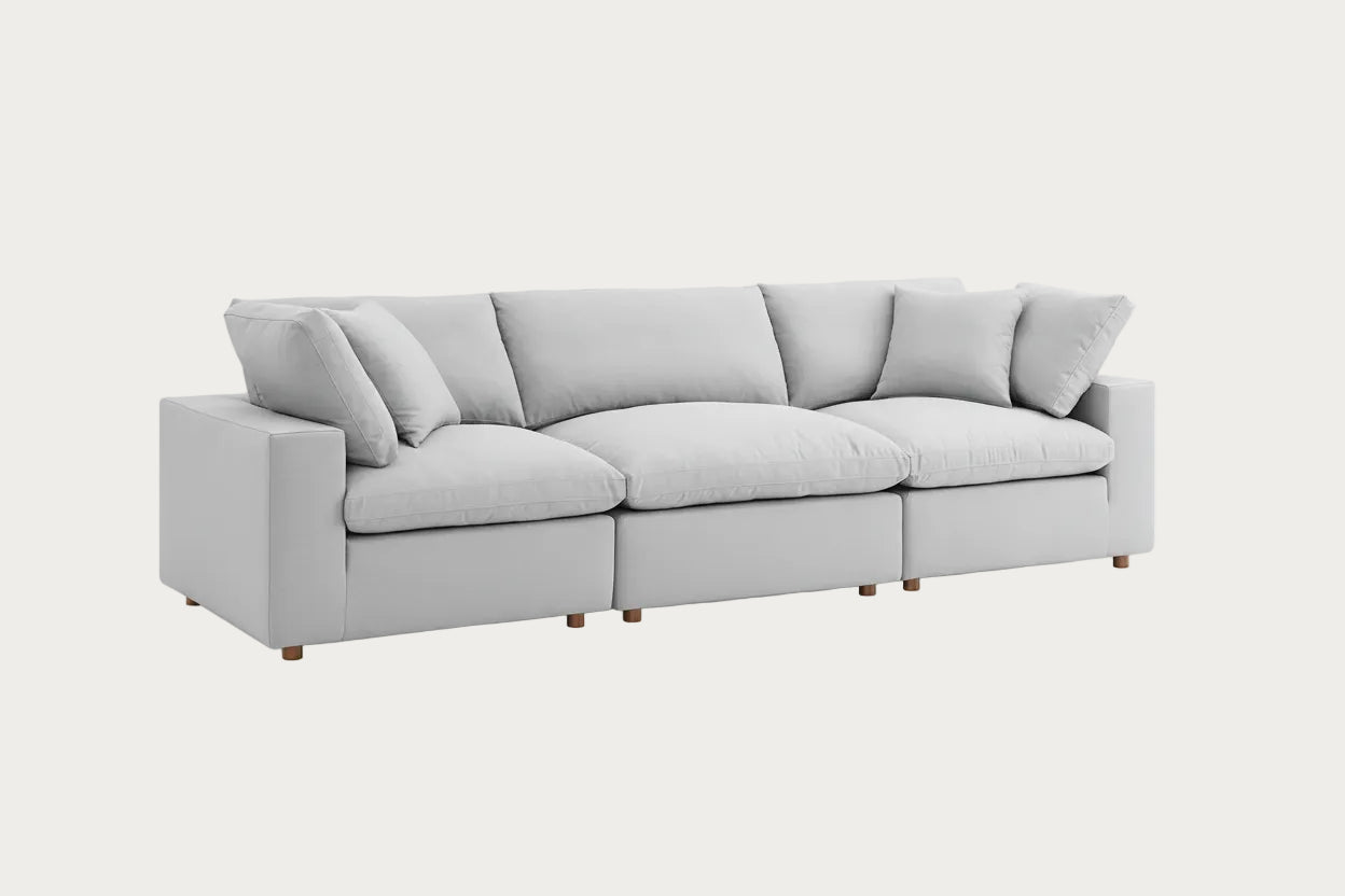 Commix light gray sofa on a white background.