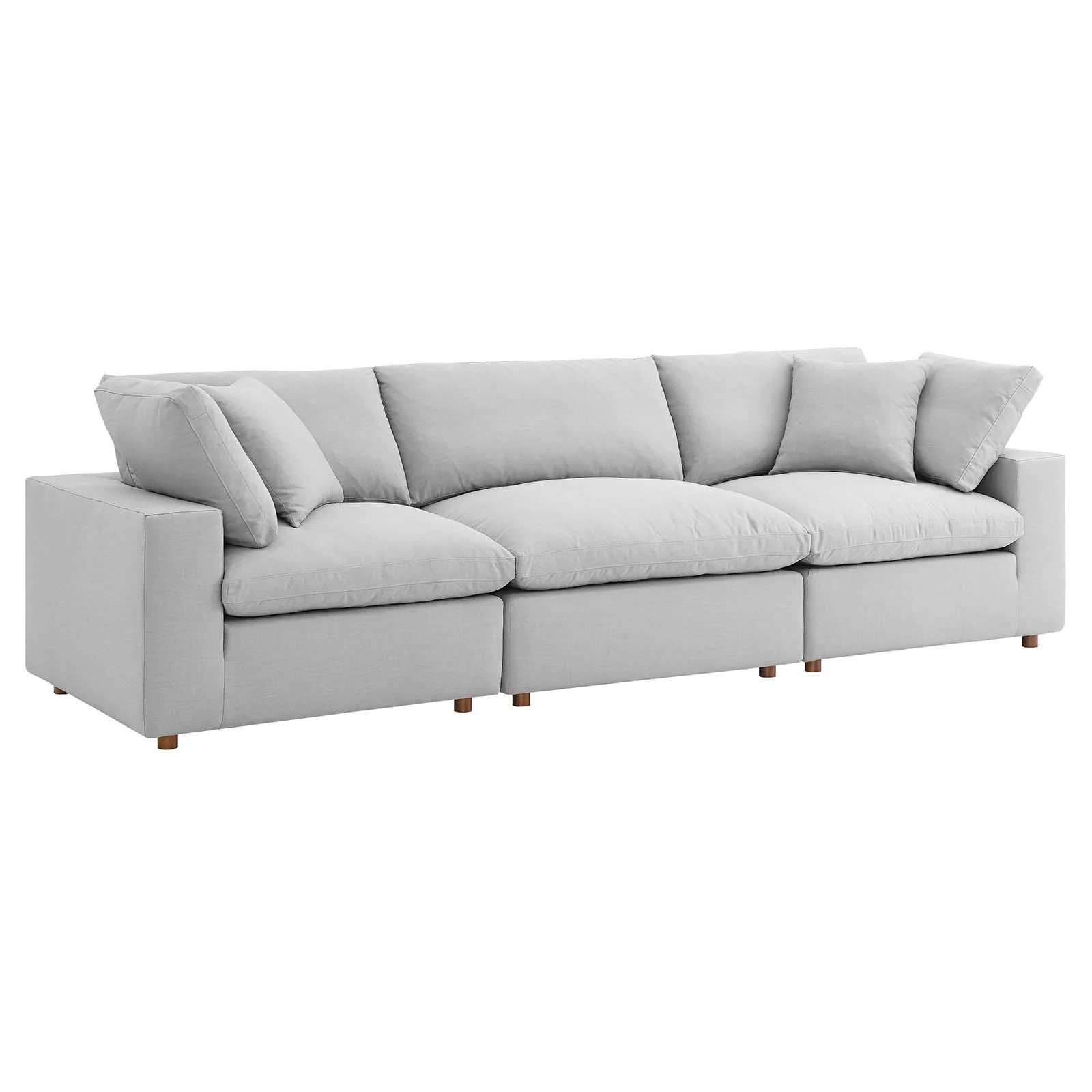 Modway Commix Down Filled Overstuffed 3 Piece Sectional Sofa Set