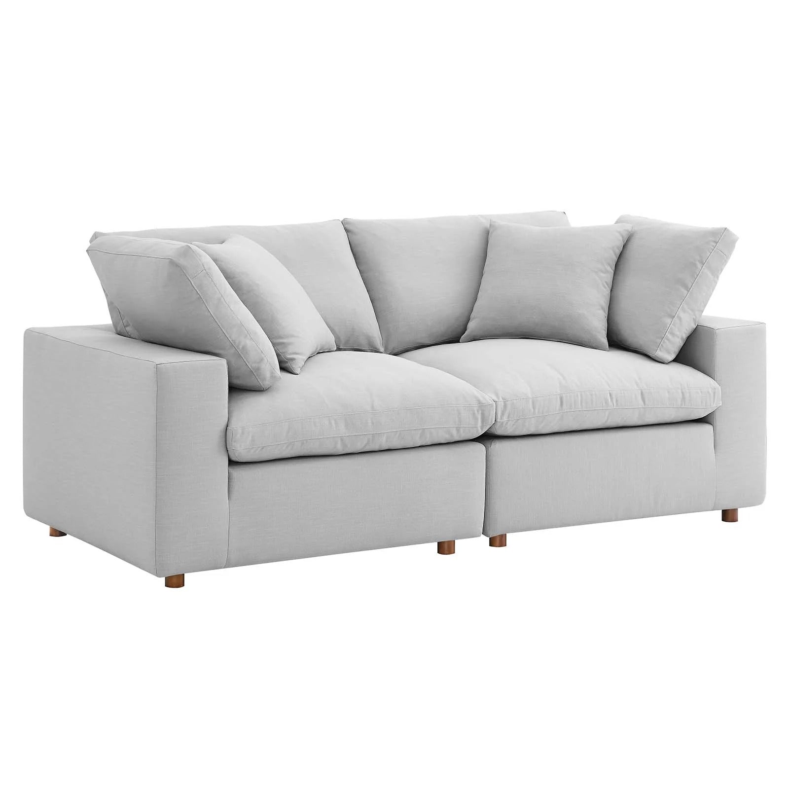 Modway Commix Down Filled Overstuffed 2 Piece Sectional Sofa Set