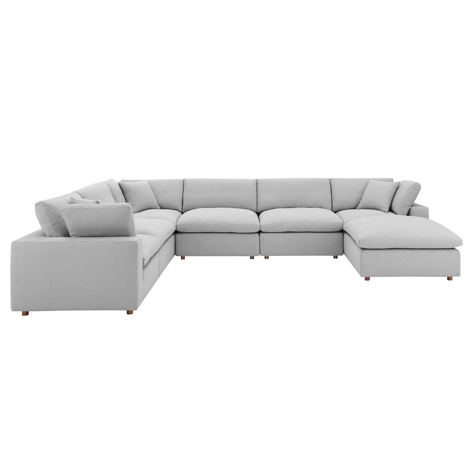 Modway Commix Down Filled Overstuffed 7-Piece Sectional Sofa