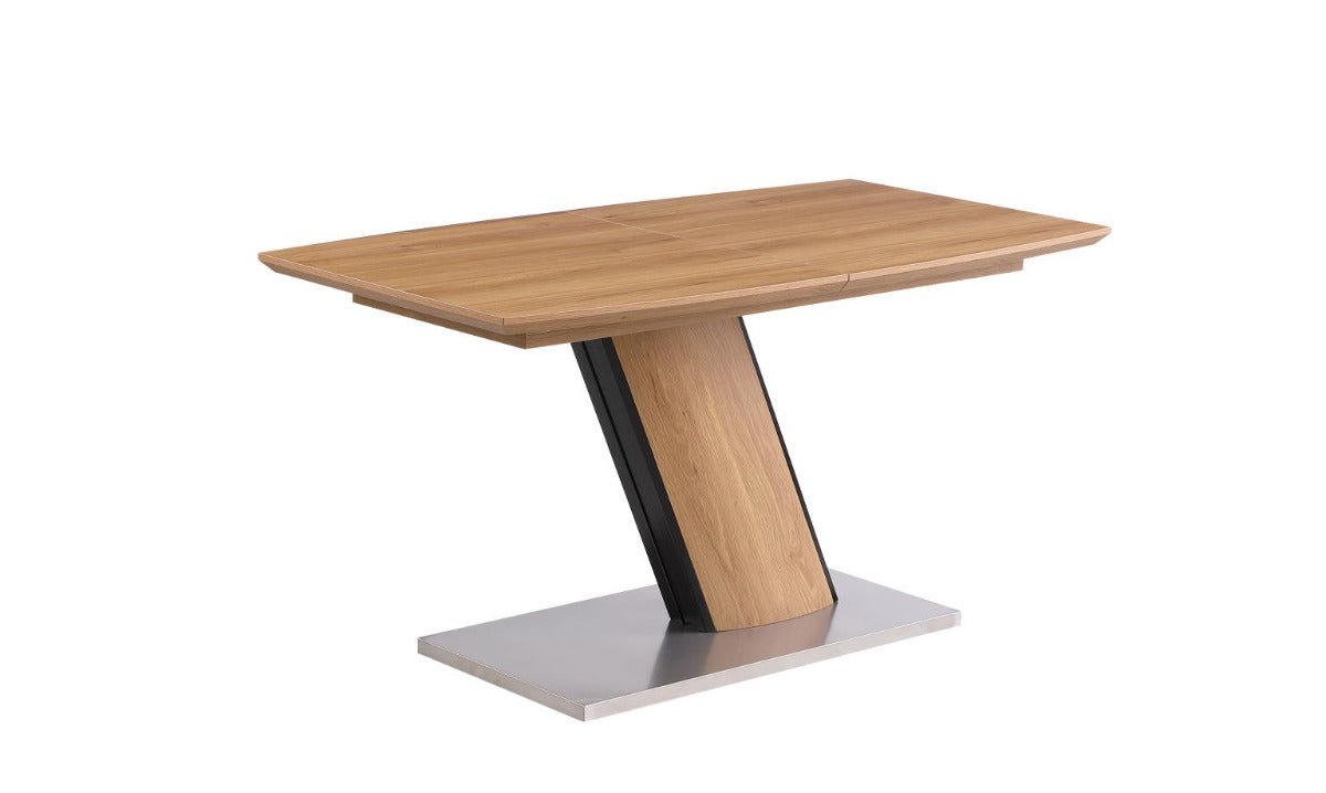 Chintaly Lillian 3-Piece Modern Wooden Dining Set with Extendable Table, Nook, and Bench