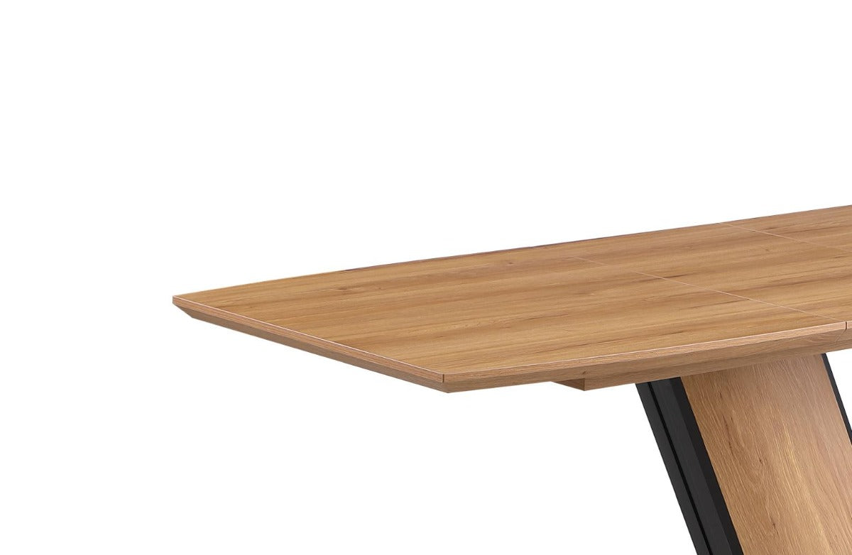 Chintaly Lillian 3-Piece Modern Wooden Dining Set with Extendable Table, Nook, and Bench