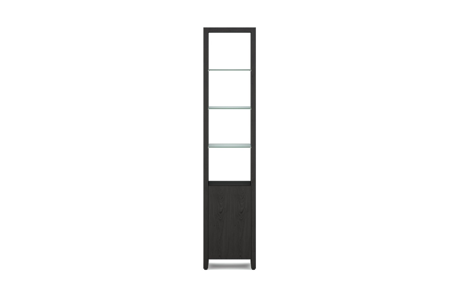 BDI Linea Double Glass Modern Shelf Extension