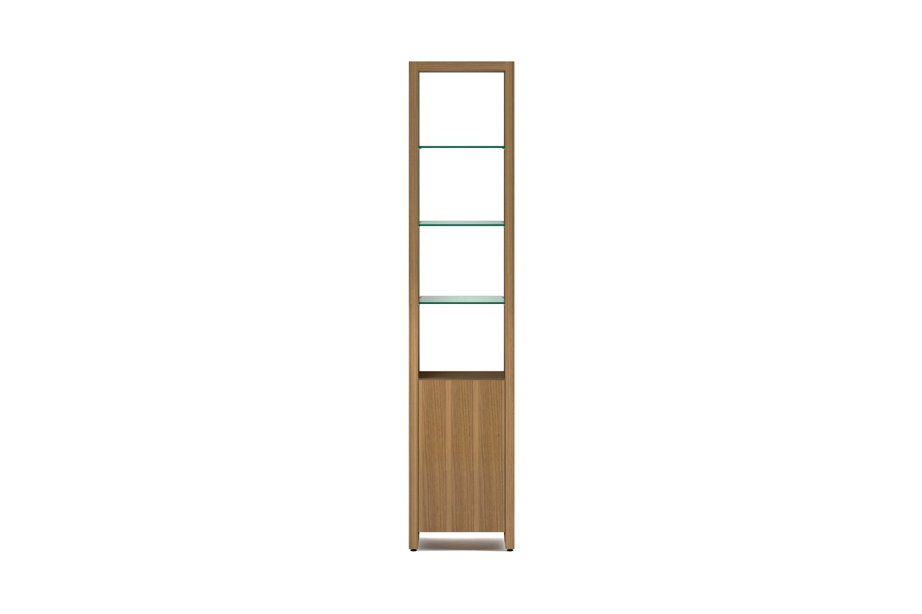 BDI Linea Double Glass Modern Shelf Extension