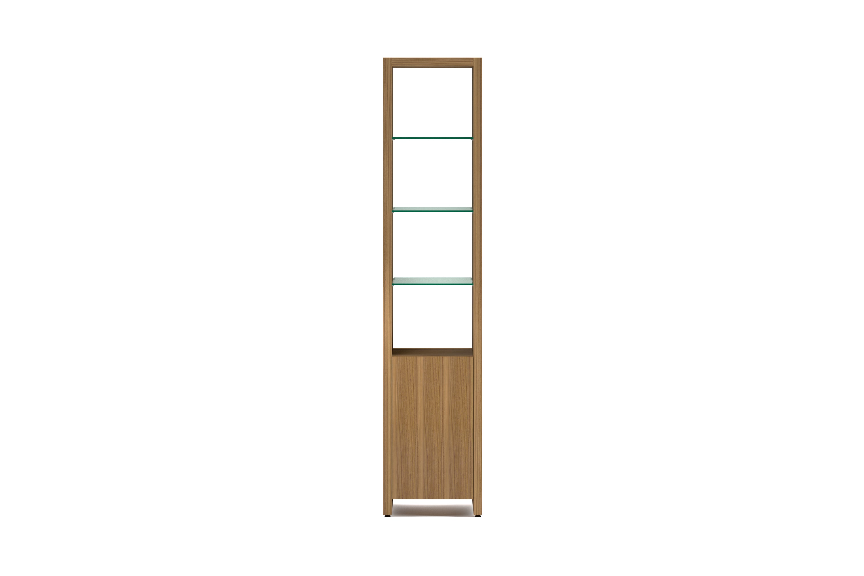 BDI Linea Double Glass Modern Shelf Extension