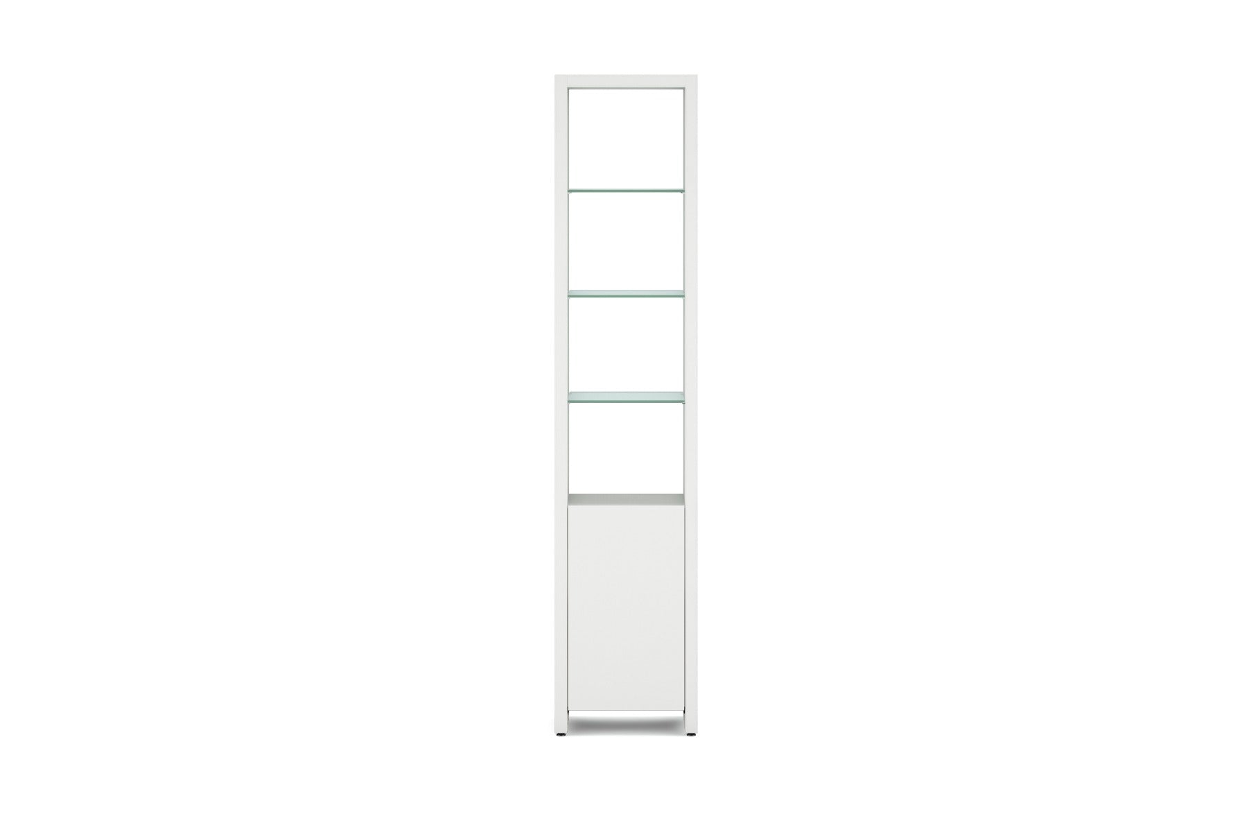 BDI Linea Double Glass Modern Shelf Extension