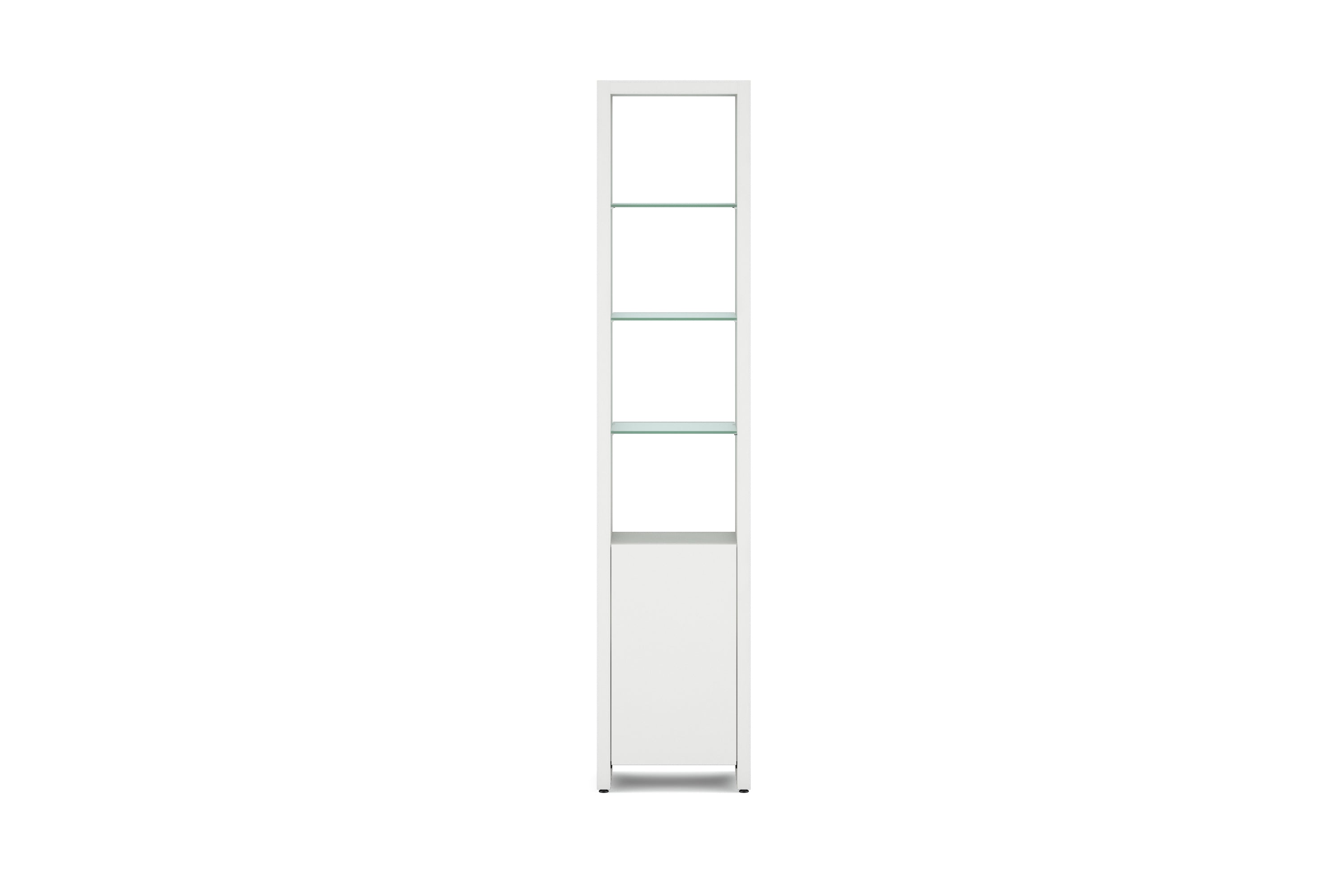 BDI Linea Double Glass Modern Shelf Extension