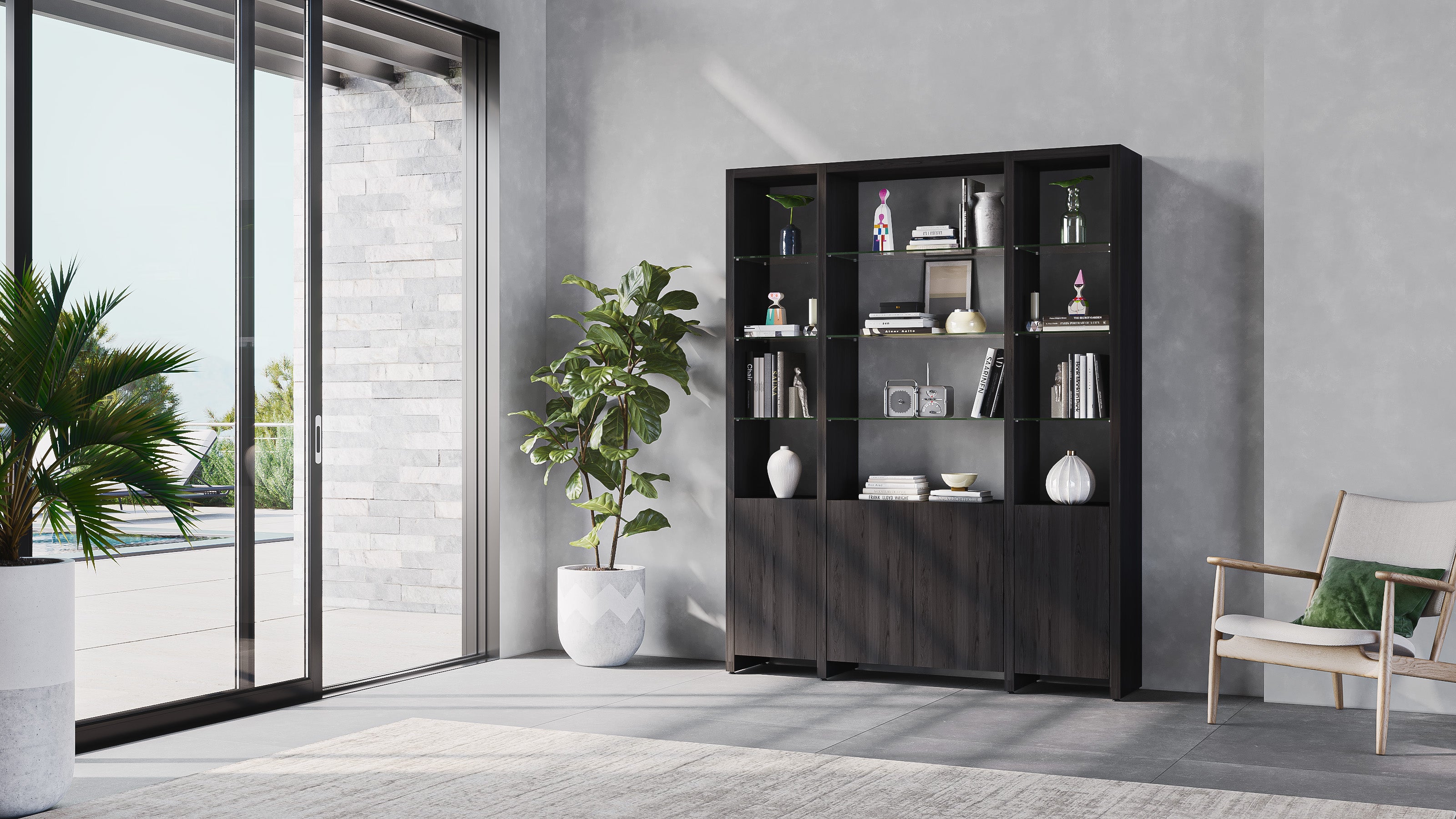 BDI Linea ™ 580121 3-Shelf System | 66" Wide