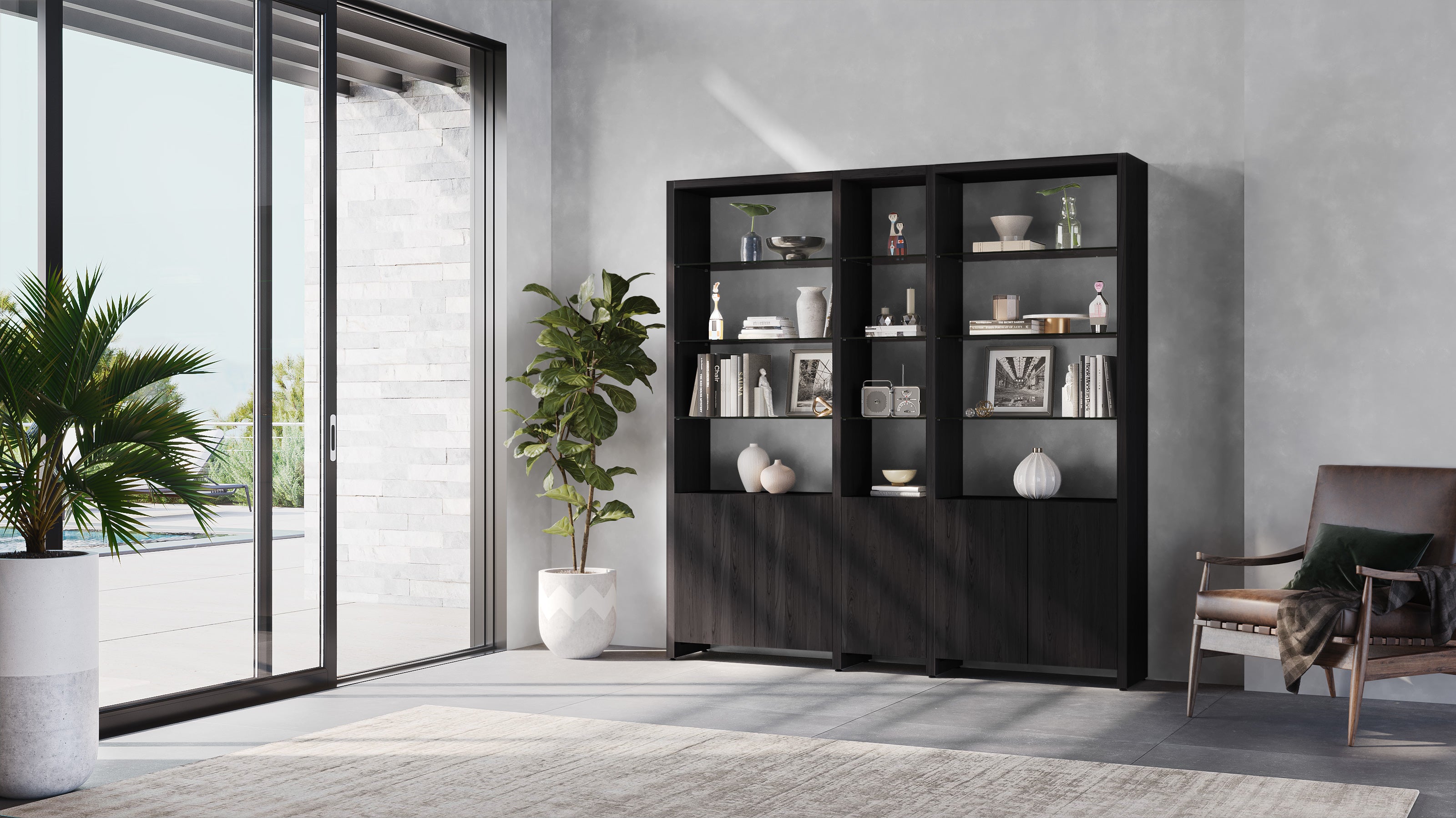 BDI Linea ™ 580212 3-Shelf System | 81" Wide