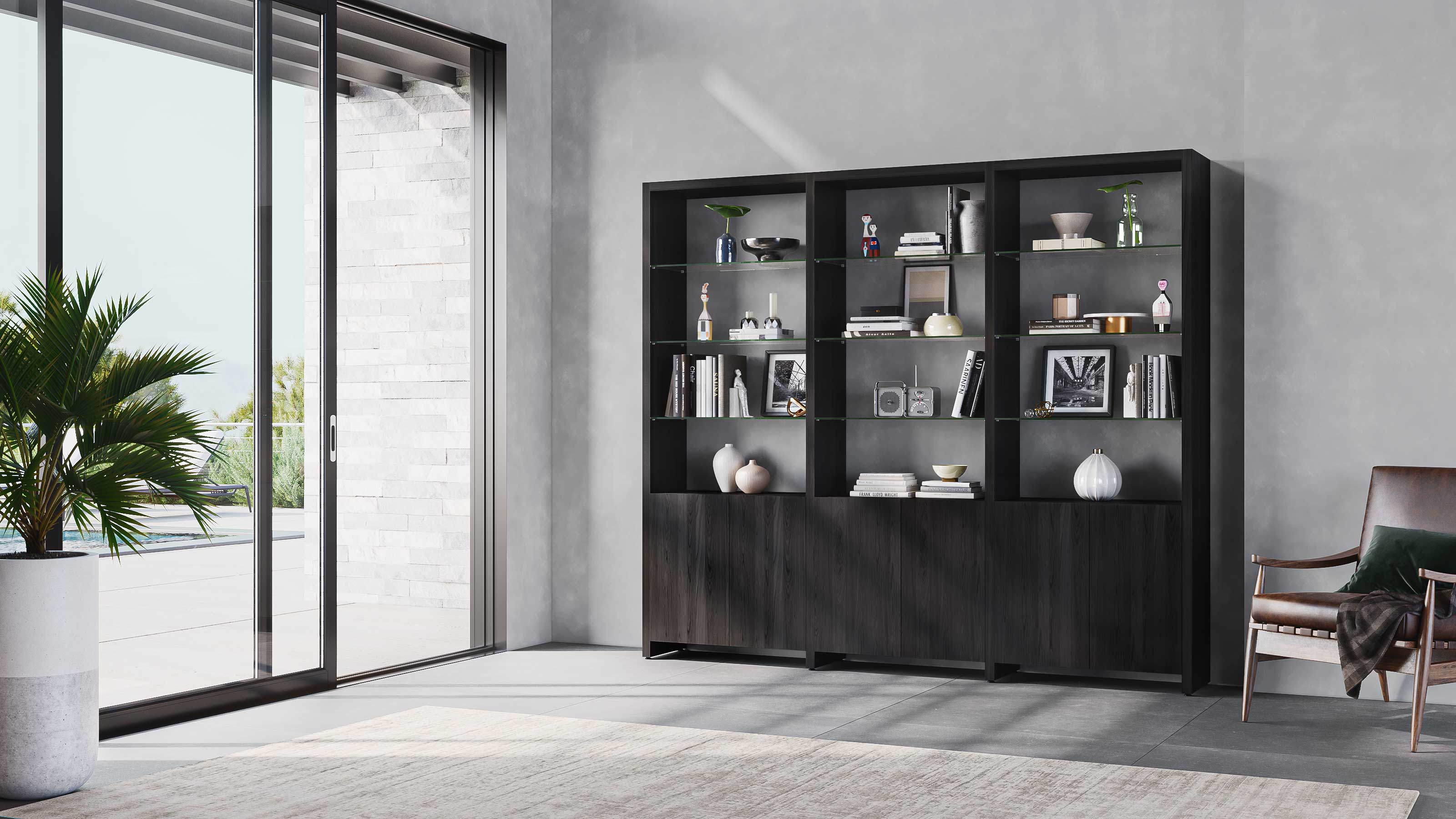 BDI Linea ™ 580222 3-Shelf System | 81" Wide