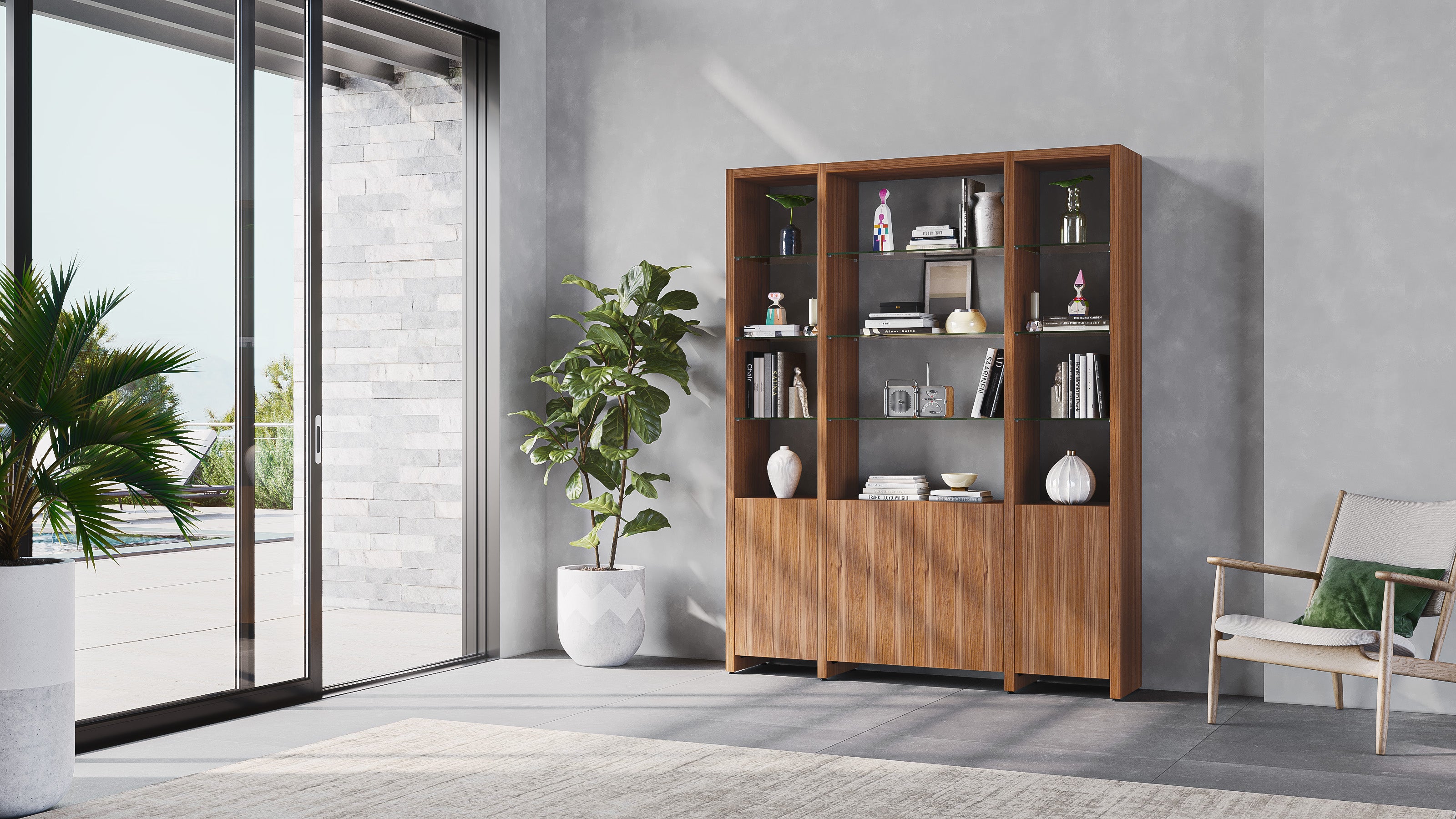 BDI Linea ™ 580121 3-Shelf System | 66" Wide