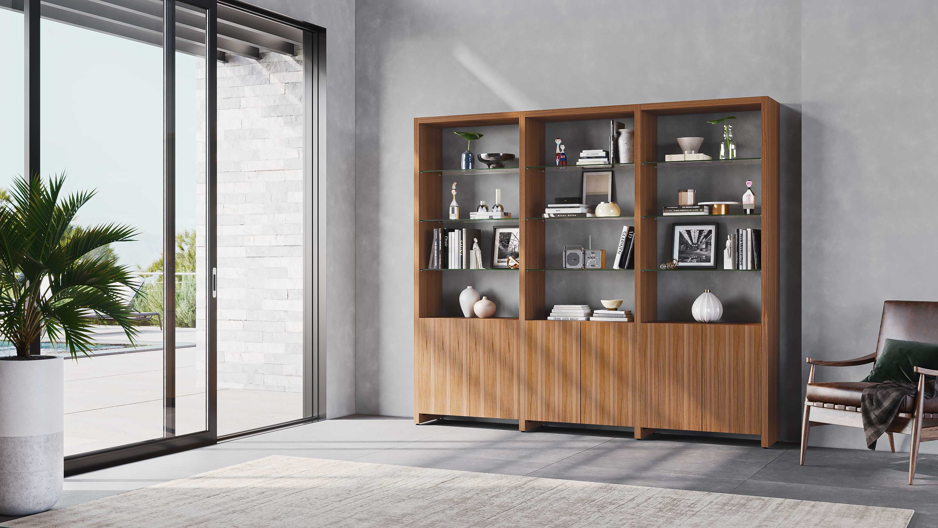 BDI Linea ™ 580222 3-Shelf System | 81" Wide