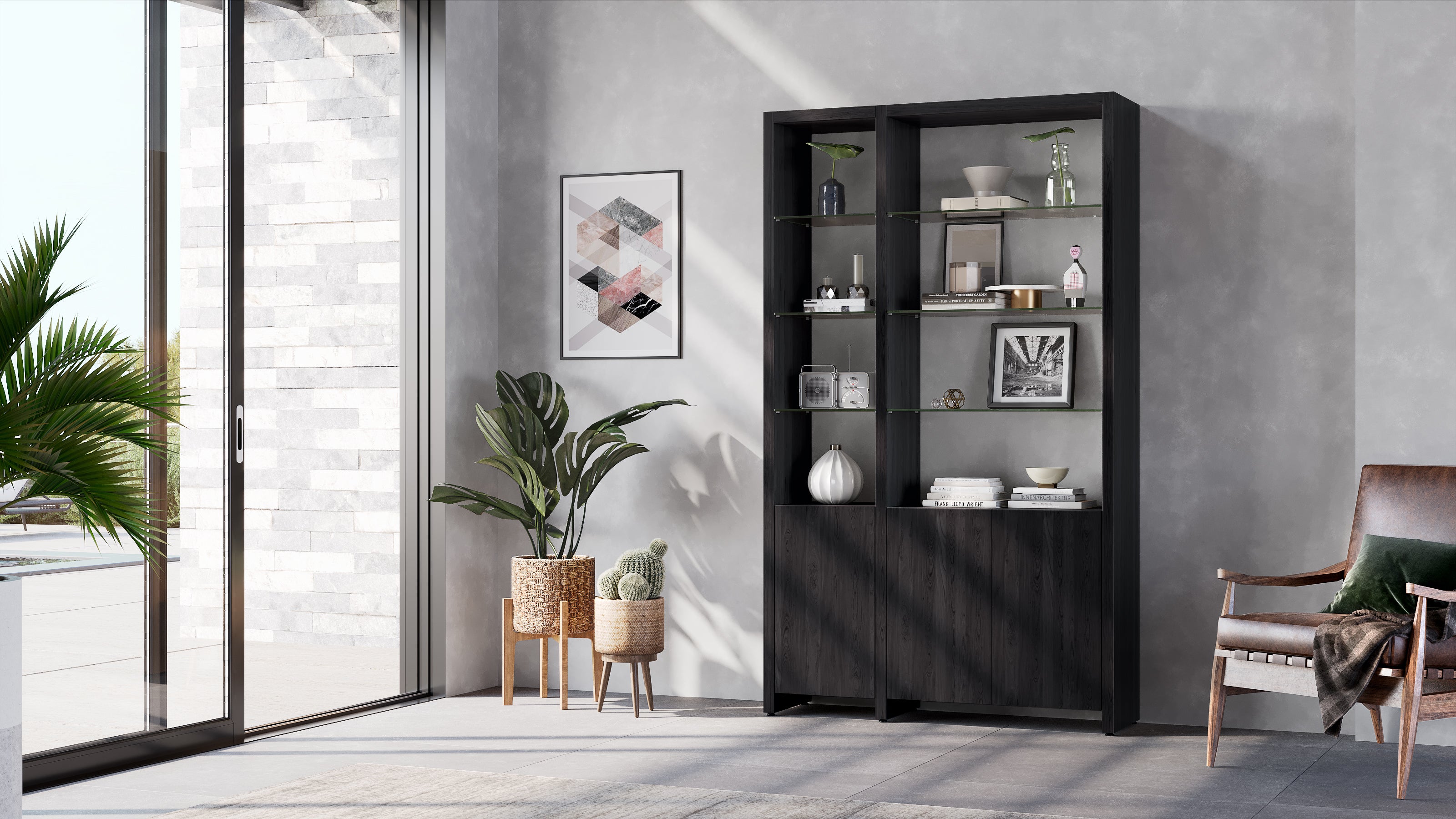 BDI Linea ™ 580012 2-Shelf System | 50" Wide