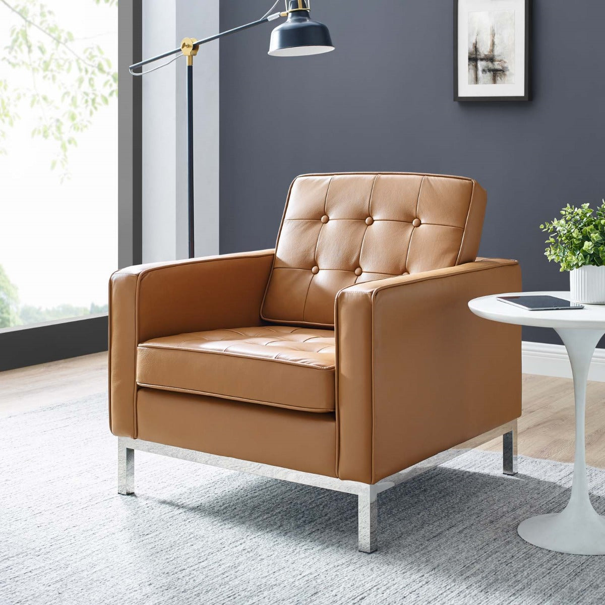 Modway Loft Leather Armchair