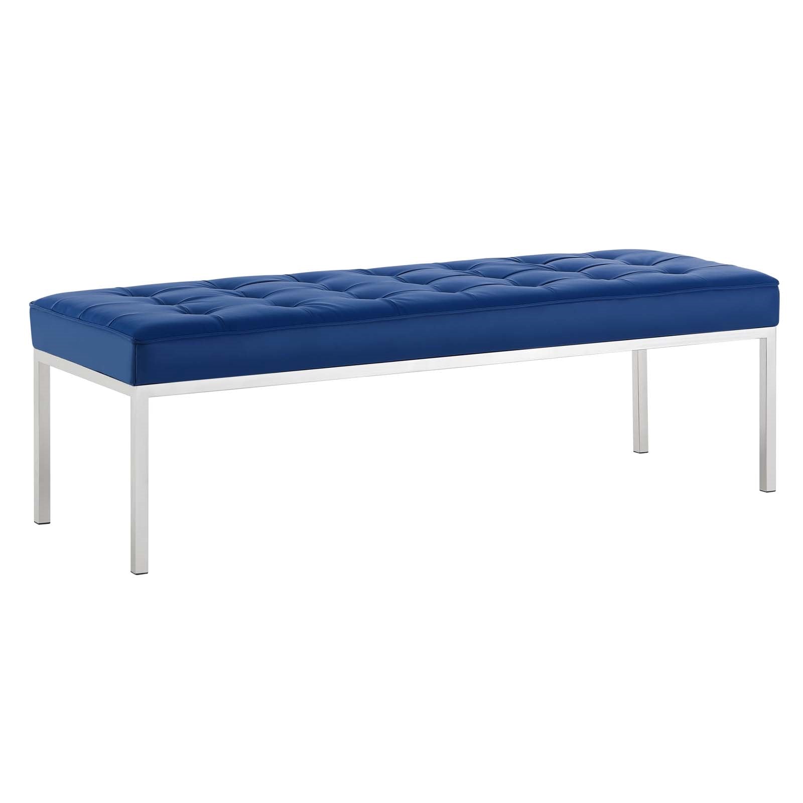 Modway Loft Tufted Large Upholstered Faux Leather Bench