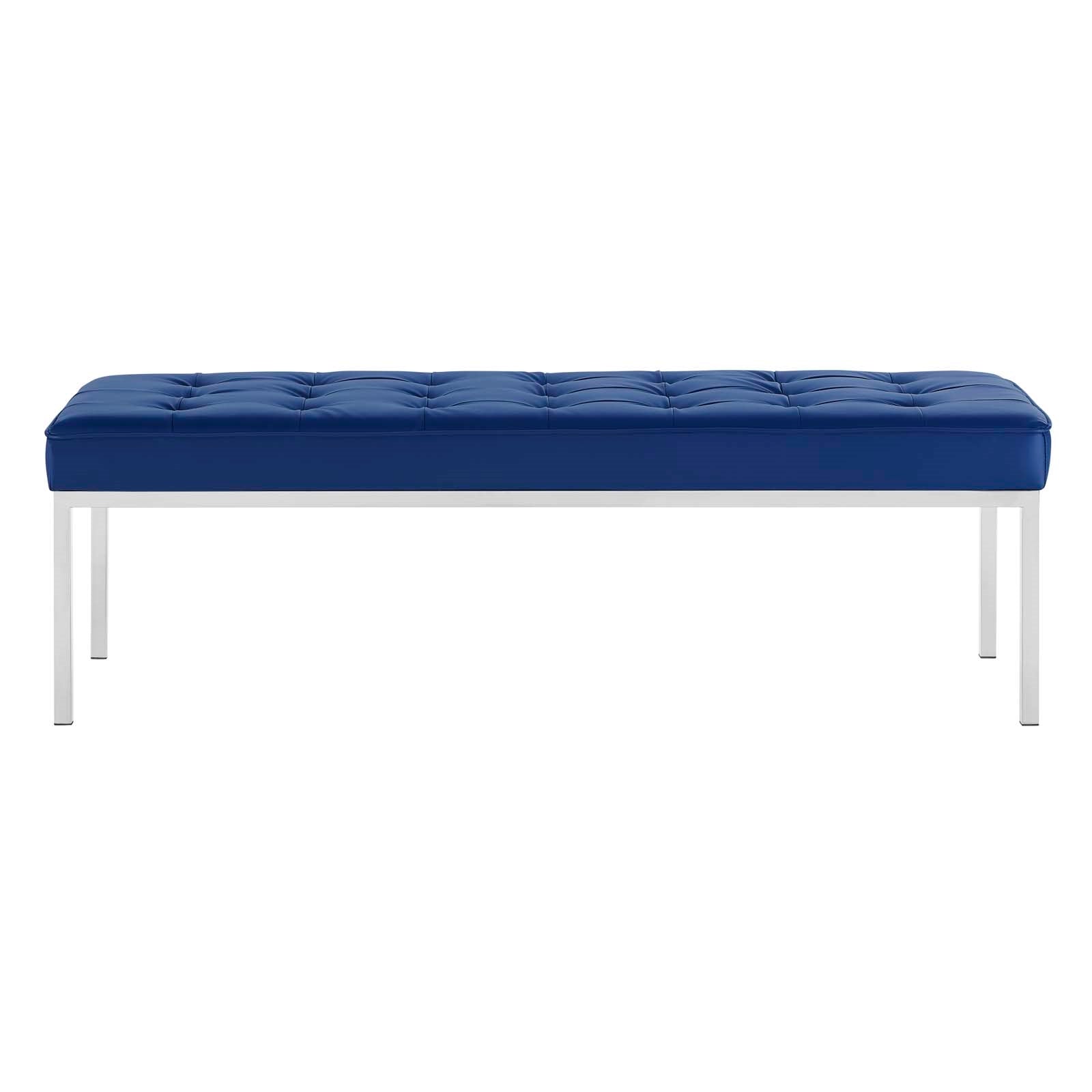Modway Loft Tufted Large Upholstered Faux Leather Bench