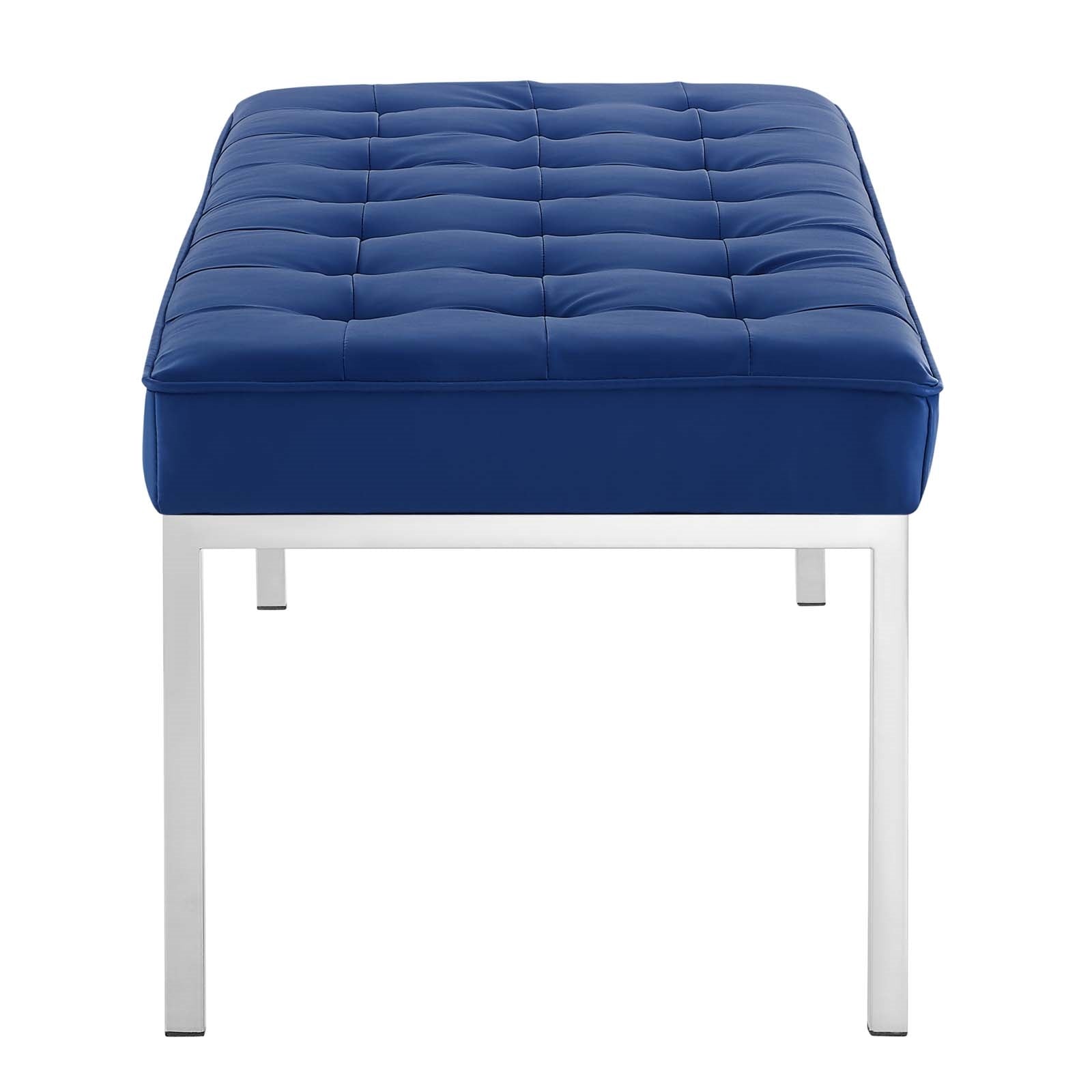 Modway Loft Tufted Large Upholstered Faux Leather Bench
