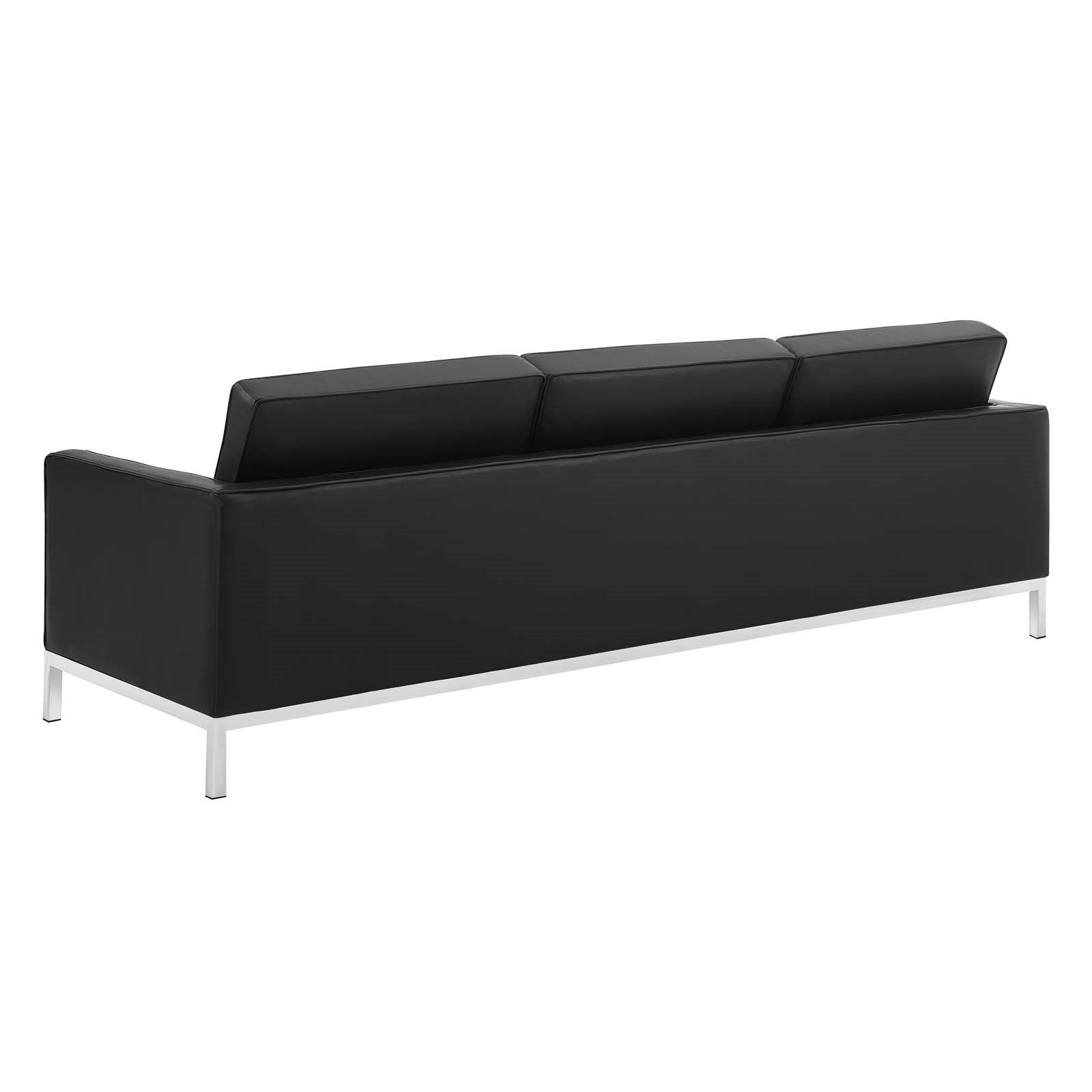 Modway Loft Tufted Upholstered Faux Leather Sofa