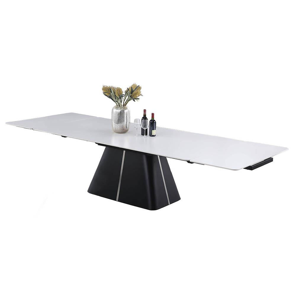 Chintaly Mabel Contemporary Extendable Dining Table with Sintered Stone Top