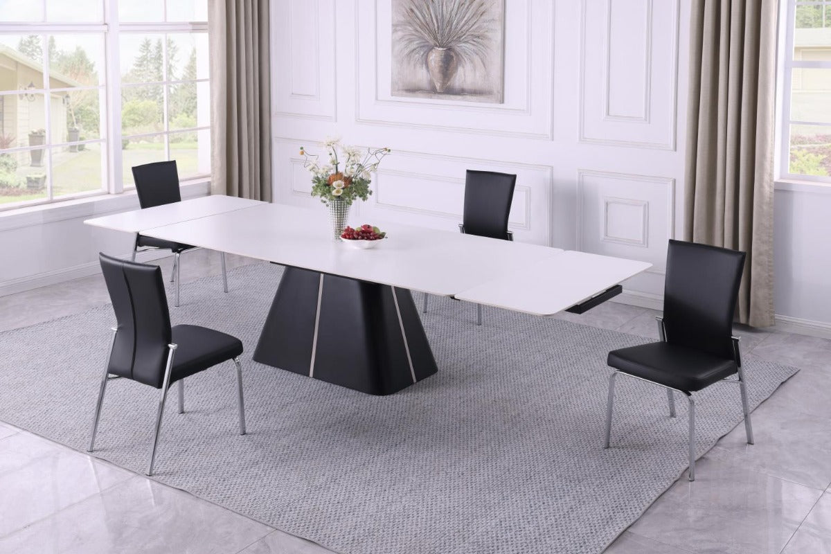 Chintaly Mabel Contemporary Extendable Dining Table with Sintered Stone Top