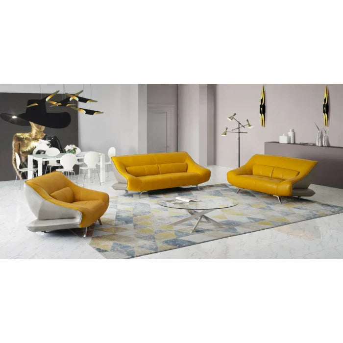 Madrid Modern Sofa, Yellow-Grey | Creative Furniture