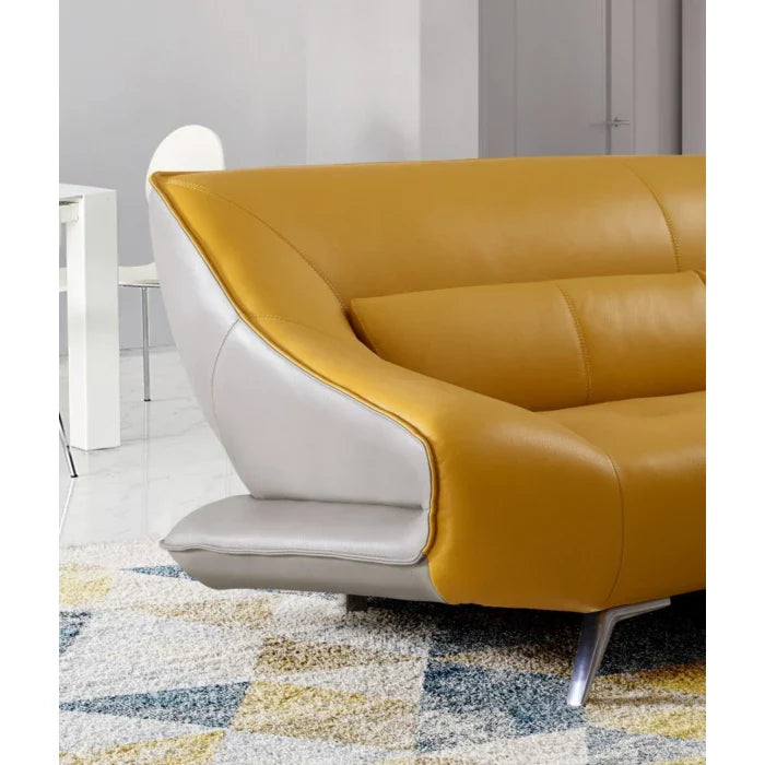 Madrid Modern Armchair, Yellow-Grey | Creative Furniture
