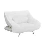 Madrid Modern Armchair, White-Grey
