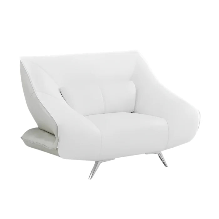 Madrid Modern Armchair, White-Grey