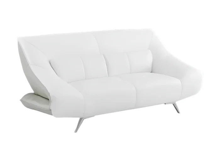Madrid Modern Loveseat, White-Grey | Creative Furniture