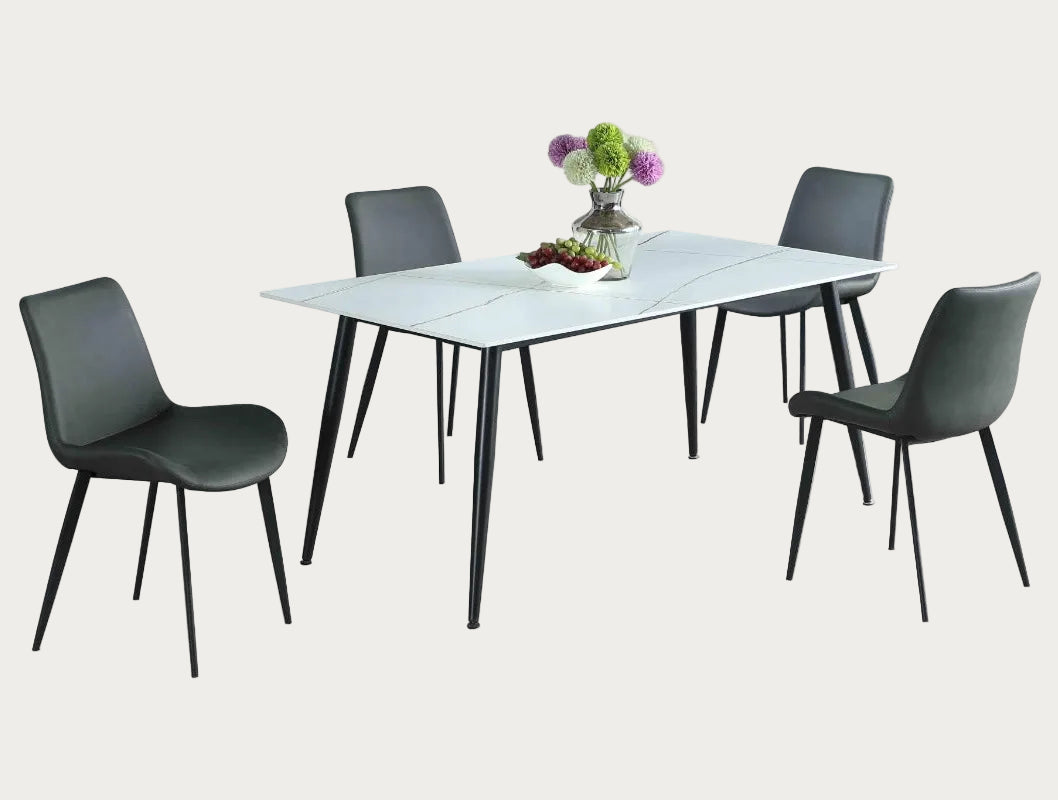 The Mary dining room set with four chairs