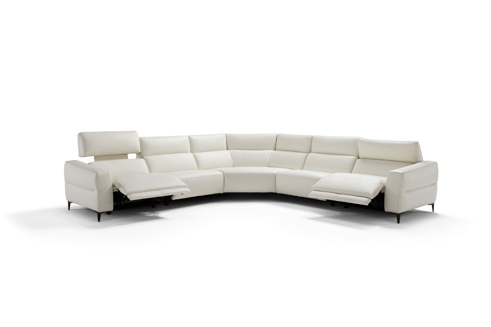 Mimi Leather Sectional with Recliners | Creative Furniture