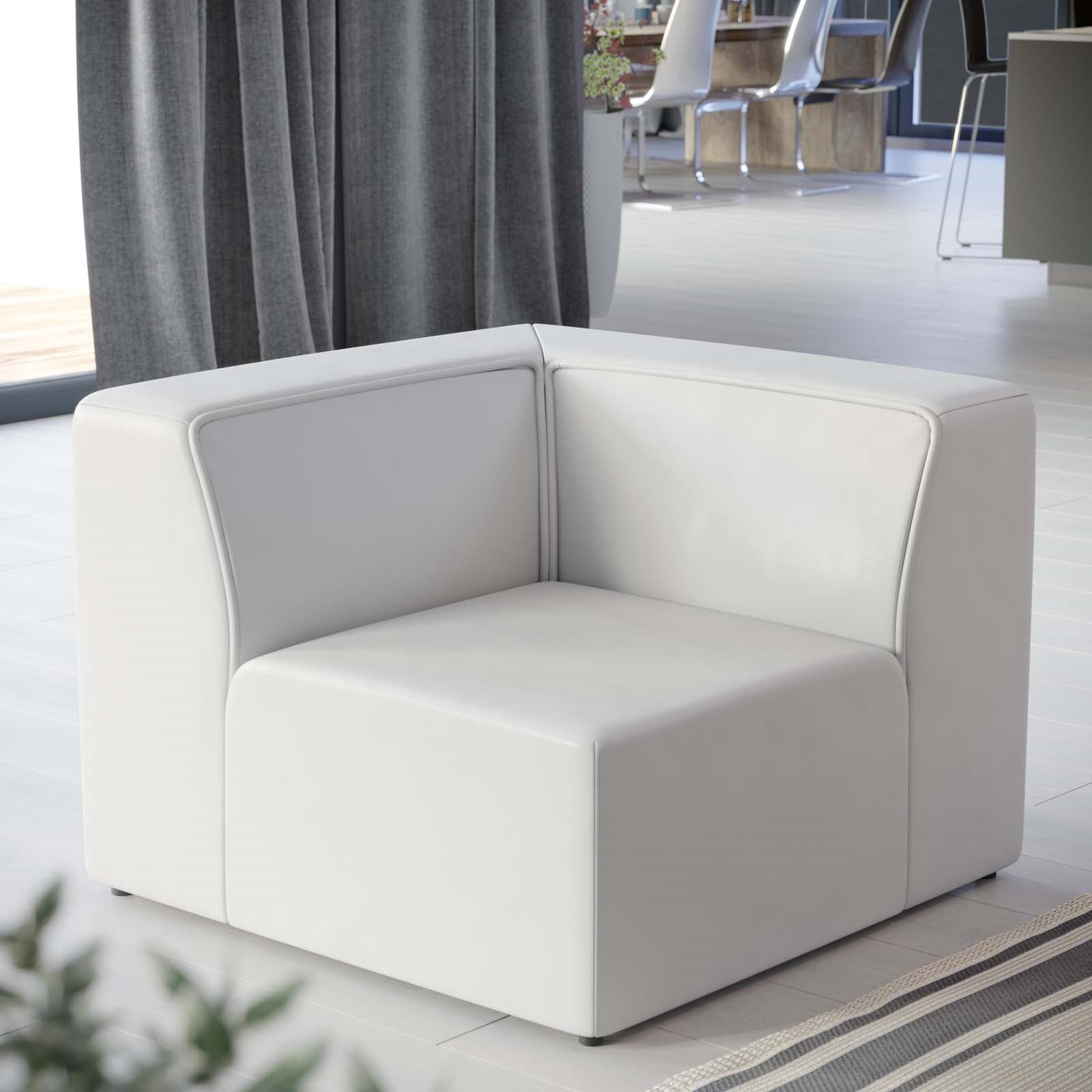 Modway Mingle Vegan Leather Corner Chair