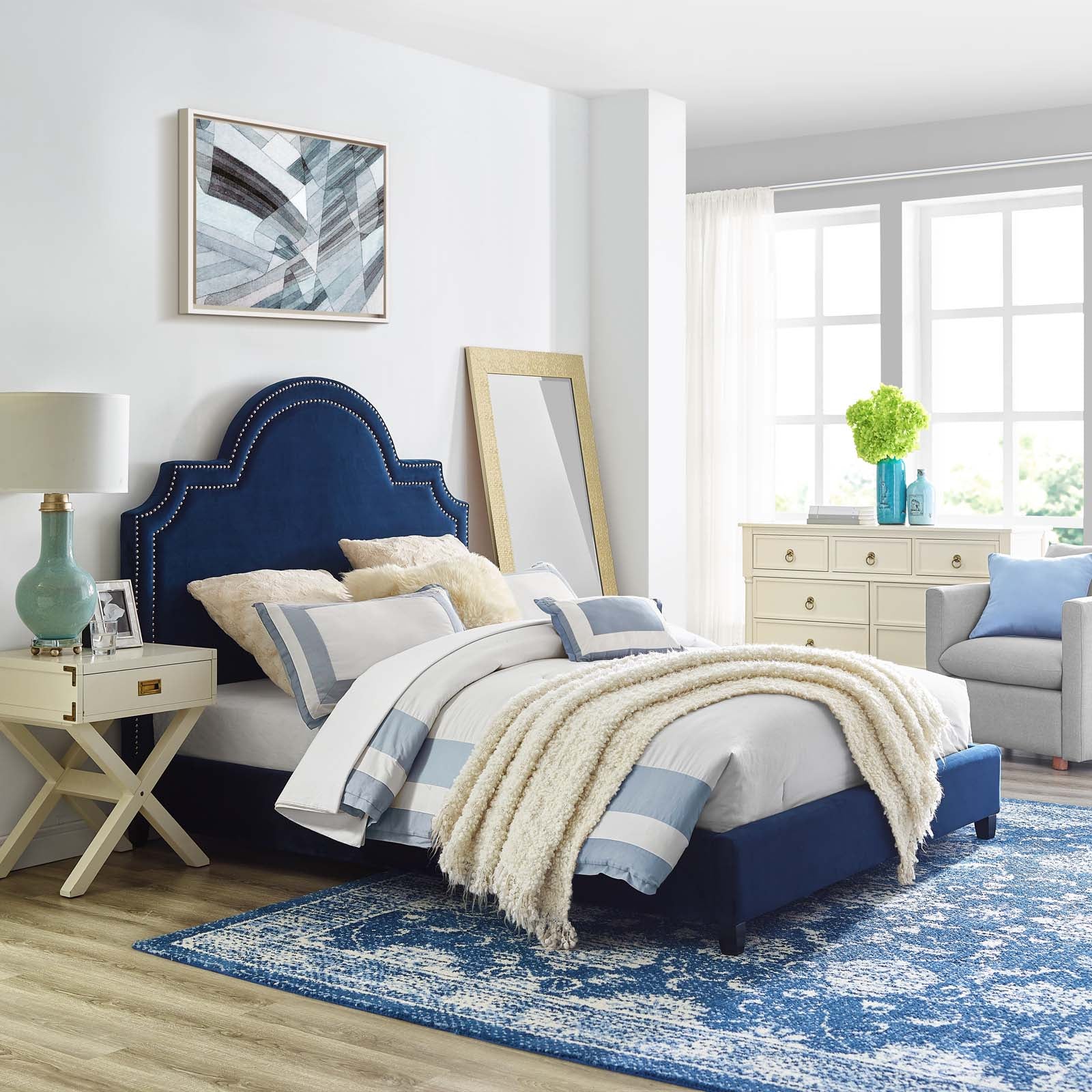 Modway Primrose Performance Velvet Platform Bed