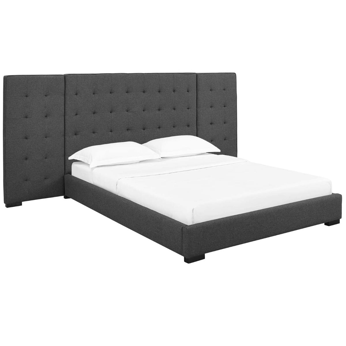 Modway Sierra Upholstered Fabric Platform Bed, Queen