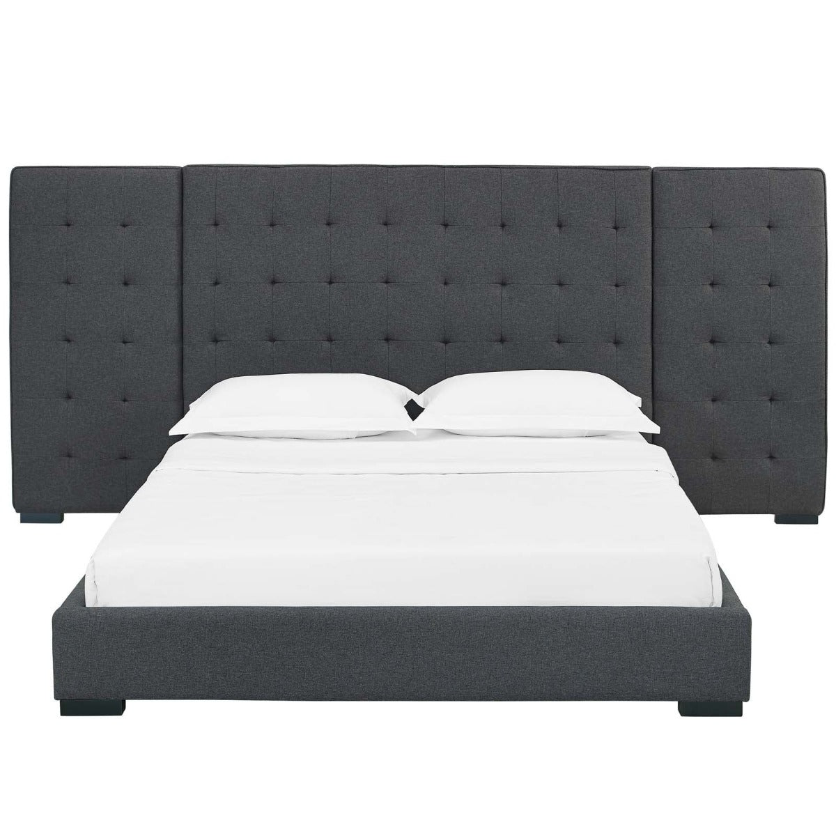 Modway Sierra Upholstered Fabric Platform Bed, Queen