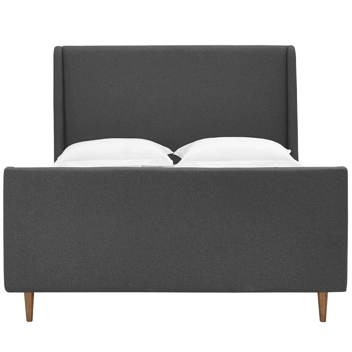 Modway Aubree Upholstered Fabric Sleigh Platform Bed, Queen
