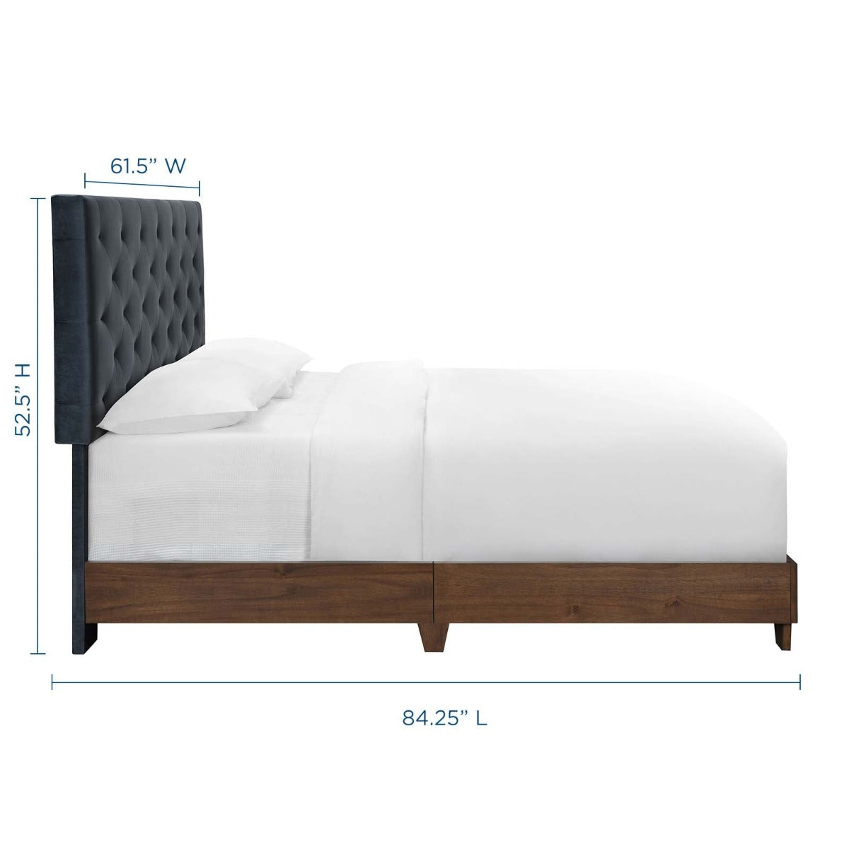 Modway Rhiannon Diamond Tufted Upholstered Performance Velvet Bed, Queen