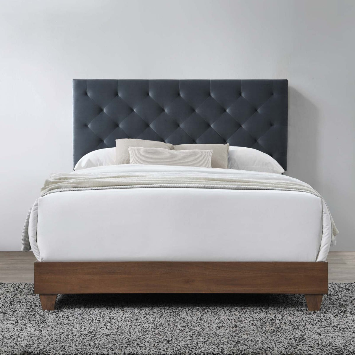 Modway Rhiannon Diamond Tufted Upholstered Performance Velvet Bed, Queen